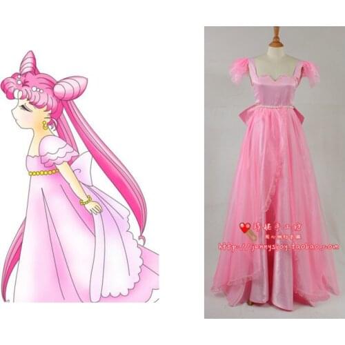 2016 Sailor Moon Chibi Usa Cosplay Costume High Quality Pink Dress Illustration Version