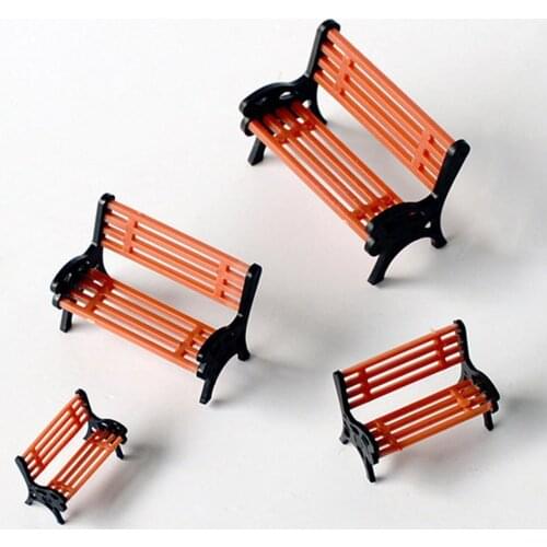 5Pcs Realistic Park Street Seat Bench Model DIY Micro Fairy Garden Accessory