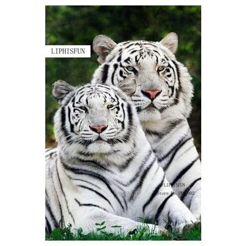 5D Full Drilled Diy Diamond Painting Animal Tigers Handmade Cross Stitch Resin Square Diamond Sets Diamond Embroidery