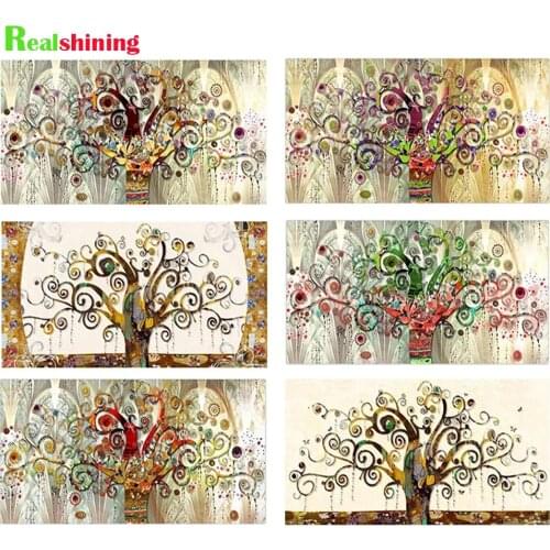 Large Famous Abstract Painting Tree of Life By Gustav Klimt Diamond Embroidery Mosaic Full Round/Square Diamond Painting N2197