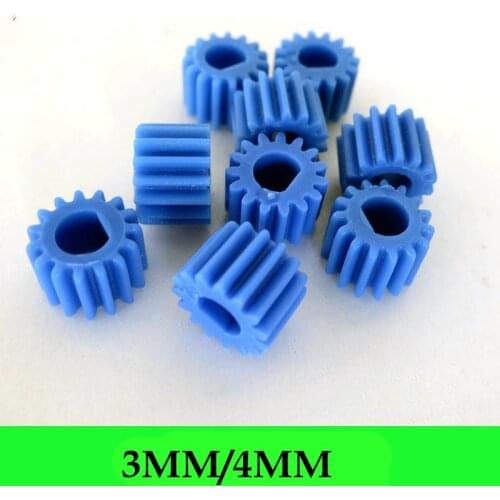D word hole plastic spindle gears model toys accessories for DIY aperture 4mm 4 mm 0.5 modulus For N20 MOTOR