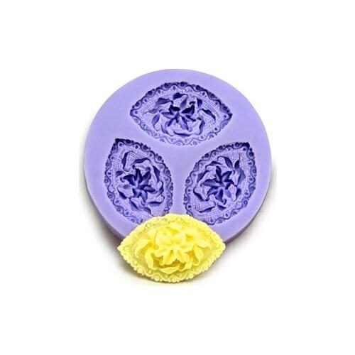 F128 Flower Silicone Fondant Mold Gum Paste Cake Decorating cake topper Mould