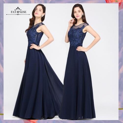 FATAPAESE Elegant Sequin Lace Wedding Evening Dresses O-Neck Gold Appqulies Formal Cocktail Party Dresses Sheer Back vestido