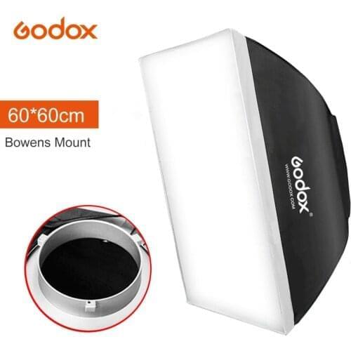 Godox 60 X 60cm / 24" X24" Portable Rectangular Studio Strobe Softbox Diffuser with Bowens Mount for Studio Flash DE300 DE400