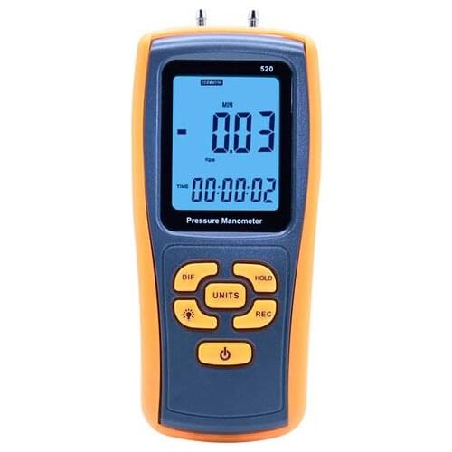 GM520 Min Pocket USB LCD Display Digital Air Pressure Gauge Manometro Measuring Range 35kPa Temperature Compensation