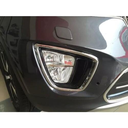 KOUVI Chrome Front Fog Light lamp cover trim garnish For KIA Sorento 2015 2016 2017 car styling accessories