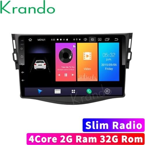 Krando Android 9.0 9" IPS Touch Screen car radio navigation system for Toyota RAV4 2007-2012 radio player gps No 2din DVD