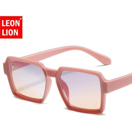 Leonlion Fashion Square Sunglass Women 2021 High Quality Gradient Sun Glasses Women Pink Shades for Women Wholesale Gafas De Sol