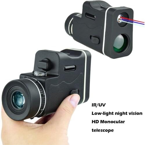 IR/UV Monocular Telescope HD Low-light Night Vision Waterproof Mini Portable Zoom 10X Scope for Hunting Travel Hiking Concert