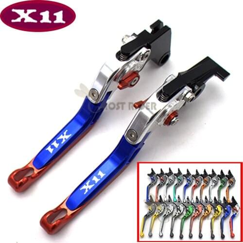 Motorcycle CNC Aluminum Foldable Brake Clutch Levers For Honda X-11 1999-2002 2000 2001 Adjustable Folding Extendable X11 X 11