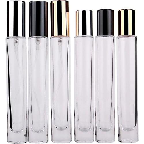 MUB - 10ml 3pcs Refillable Perfumes Bottle Roller Ball Portable Mini Sprayer Pump Bottles Empty Transparent Glass Travel Bottle