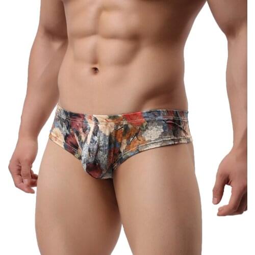Male Underwear Sexy Men Small Boxer Underpant Male Panties Homme Flowers Printed Cueca Hot Sale Mens Boxers Underpant Gay