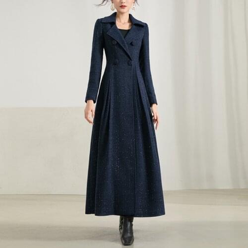 New winter winter and winter 2020 thickened off season mid length high-end woollen overcoat