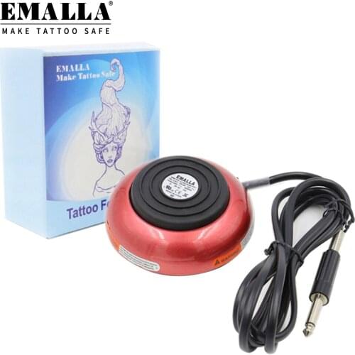 EMALLA Tattoo Foot Pedal Foot Switch Clip Cord Kits Pedal For Tattoo Machine Makeup Tools Tattoo Power Supplies Tattoo Supplies