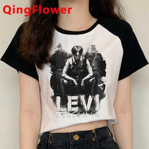 Attack on Titan Shingeki No Kyojin Levi clothes women tumblr streetwear white t shirt kawaii clothes kawaii