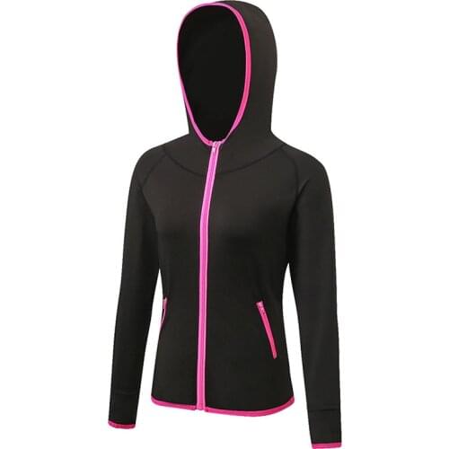 Autumn winter Sports Jacket women zipper Cycling Running hoodie quick-drying Hooded coat Ladies gym Fitness Yoga workout Jacket
