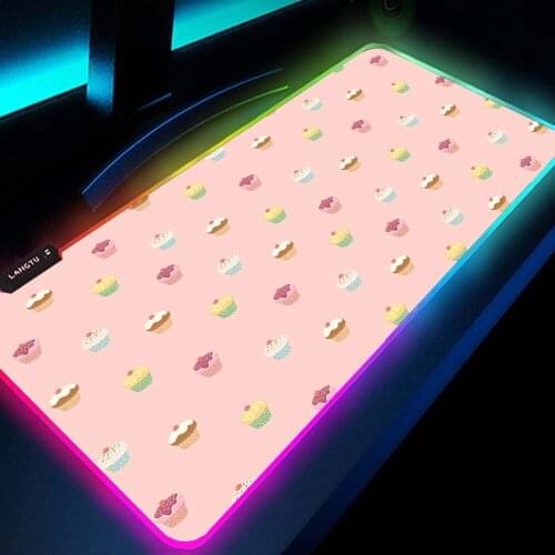 Pink Mat Gamer Accessories Cute Gaming Mouse Pad Girls Desk Mousepad Xl Mause Pad Kawaii White Rgb Led Rug Big Game Mats for Pc