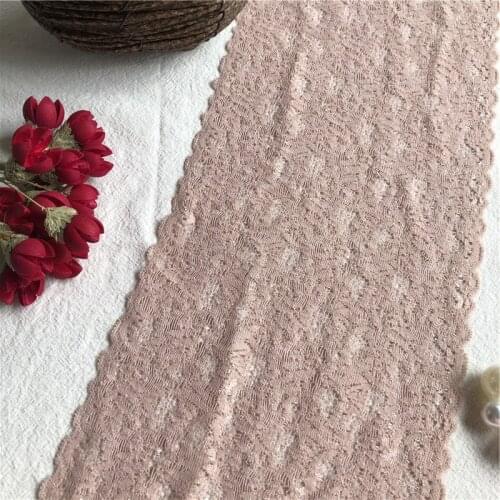 Starch width Deep lotus root width beige high quality clothing material diy craft wedding embroidery lace trim16cm