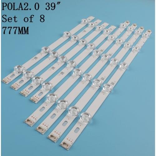New 8 PCS/set LED backlight Strips Bars Replacement for LG 39LN540V 39LN570V innotek HC390DUN POLA2.0 39 A B Pola 2.0 39 inch