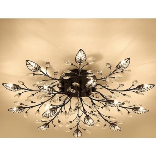 Contemporary Ceiling Light Fixtures Decorative ceiling lighting Black Wrought Iron Ceiling Lamps for Bed Room Retro Lighting