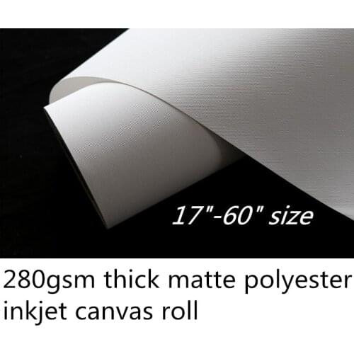 280gsm thick polyester inkjet canvas roll for landscape painting inkjet printing 30m one roll