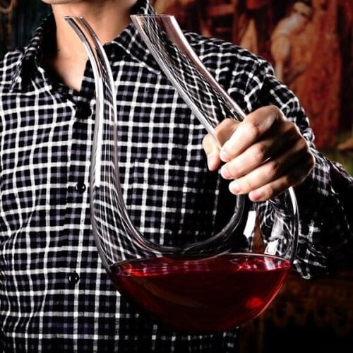 U-shaped wine decanter gift box harp swan decanter Crystal creative wine separator