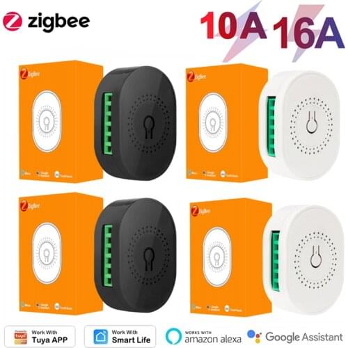 Zigbee 10A 16A Smart MINI DIY Two Way Switch Smart Home Remote,Support Tuya Smart Life APP Alexa Google Home Wireless Control