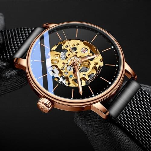 UTHAI H06 Mechanical mens watch Simple mens fashion waterproof watch Automatic original movement mechanical watches