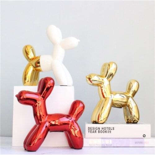 Balloon Dog Statue for Home Decor Animals Figurine Resin Nordic Home Decorations Modern Room Desktop Animal Decor Ornament
