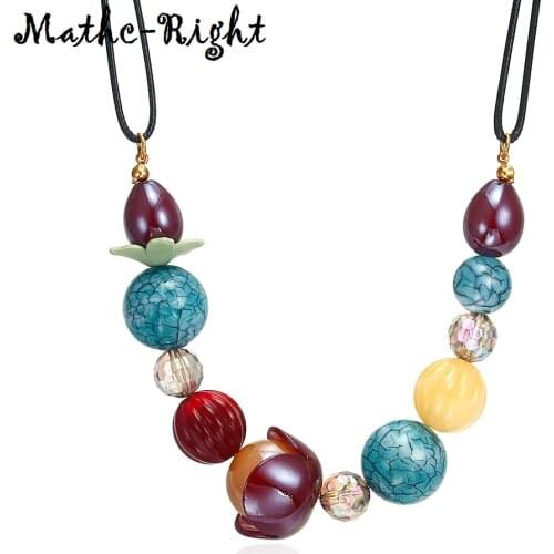 Match-Right Necklaces & Pendants Women/Statement/Big/Beads/Acrylic/Lady/Choker Necklace Women Jewelry/Pendant Necklace NR063
