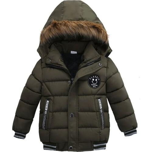 Baby Boy Winter Clothing 1-6 Years Boys Thickened Warm Jacket Kids Windproof Hooded Padded Coat Child Winter Fashion Jacket
