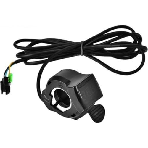 1 Set E-bike Handlebar Electric Scooter Accelerator Thumb with LCD Display Black Bicycle Grips Accessories Drop Shipping