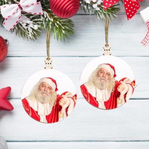1Pc Santa Claus Wooden Pendant Pendant Funny Santa Pendant Christmas Pendant Decor Festive Party Supplies