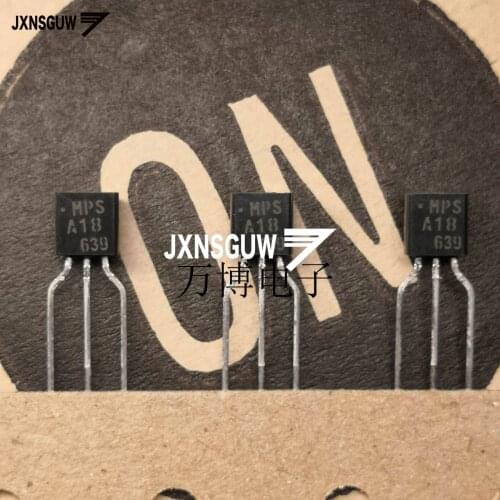 10PCS ON MPSA18 TO-92 Transistor A18 Audio pair tube power MPSA18 Transistor Triode Taping round plate