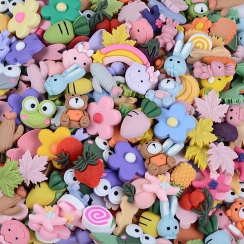 100 Pieces/Lot Colorful Resin Random Mix Mobile Phone Fridge Magnet Shell Brooch Hairpin DIY Jewelry Accessories Materials