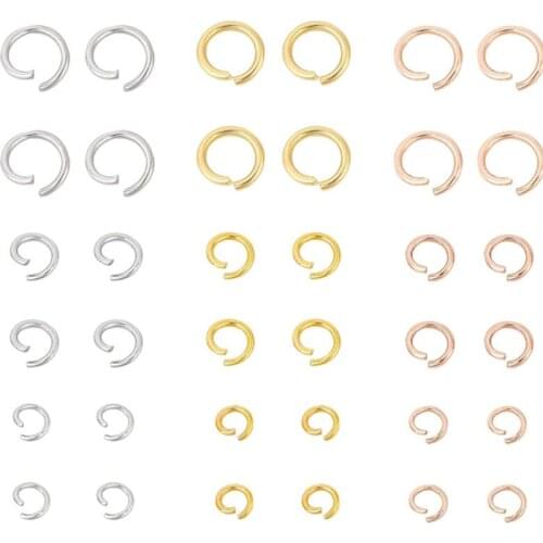 100pcs Stainless Steel Open Jump Rings Round 0.8mm Thick Connector Rings for DJY Necklace Bracelet Jewelry Making