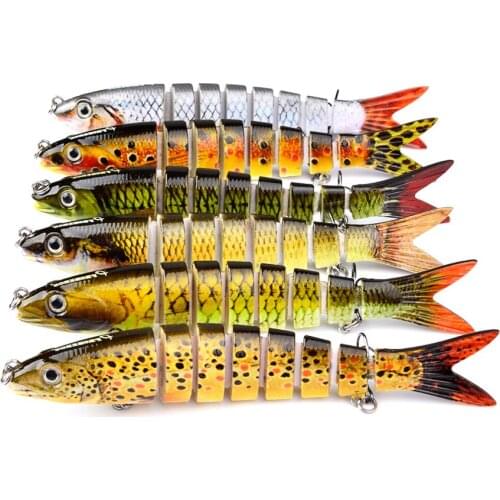 13.28cm 19g Swimbait Fishing Lures Jointed Sinking Swim Stick Bait Jewfish Cod Tackle 12 Colors Plastic Lure Hard Baits