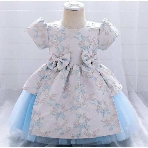 2021 Summer Infant Dress 1st Birthday Dresses For Baby Girl Newborns Bow Party Dress Vestidos Toddler Girl Clothes