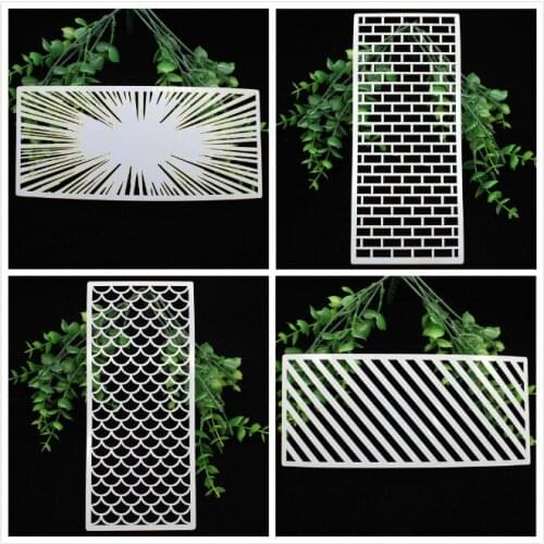 4pc/set Slimline Stencils Layering Stencils for DIY Scrapbooking/photo album Decorative Embossing DIY Paper Cards Crafts