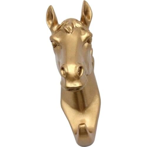 6Pcs Hook Rail/Coat Rack, Retro Stylish Animal Head Shape Hanging Hook for Home Garden Wall Decoration