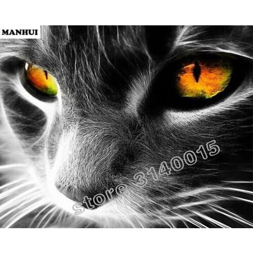 Diy 5D Resin Diamond Painting Cross Stitch Full Diamond Embroidery Cat hard Pattern Rhinestone Pasted Paintings BFC0334