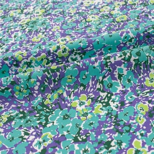 Floral Art Reactive Dyeing Cotton Fabric For Shirt Tissus Au MÈTre Telas Algodon Estampadas Tissu Ткань Для Шитья Sewing Vestido