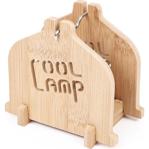 Mosquito Coil Holder Bamboo Wooden Bug Coil Rack Detachable Bug Incense Holder Camping Fishing Mosquito Defense Supplies Storage