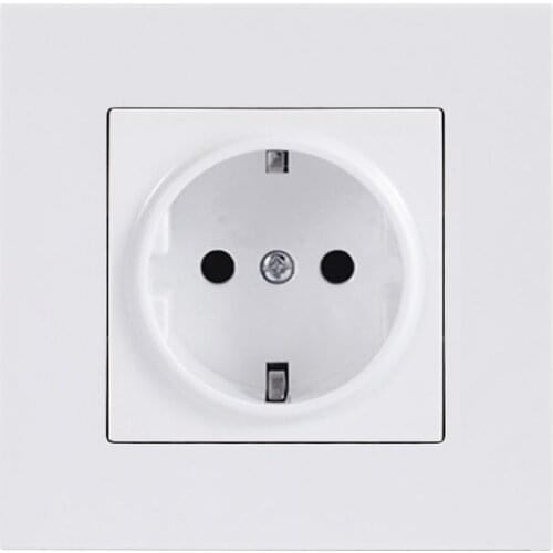 EU Standard Pop Socket 86 Type German Wall Concealed European Electrical Socket Panel Power Outlet 16A 110-250V