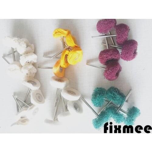 Fixmee 30 Pcs Dental Lab Brush Polishing Wheel Polishers for Rotary Tools Jewelry Buffing