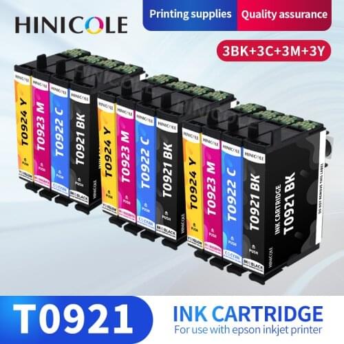 HINICOLE Ink Cartridge For Epson T0921 92N Ink For Epson Stylus CX4300 TX117 T26 T27 TX106 TX119 TX109 C91 Printer Ink Full ink