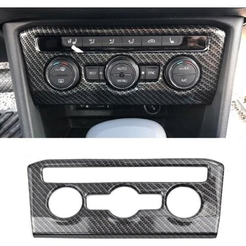 Hivotd for Volkswagen VW Tiguan MK2 2020-2017 Car Air Condition Switch Buttons Cover Trim Interior Decoration Frame Styling