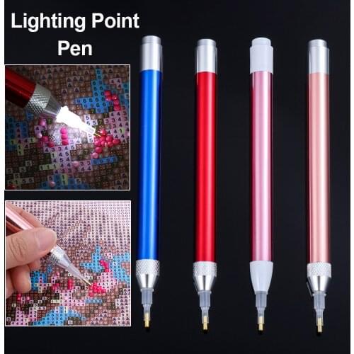 1Pc Diamond Painting Tool Lighting Point Drill Pen 5D Painting with Diamonds Cross Stitch Pen DIY Sewing Accessories NO Battery