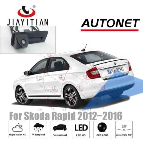 JIAYITIAN Car Trunk Handle camera For Skoda Rapid sedan 2011 2012 2013 2014 2015 Rear View camera Parking camera backup Camera