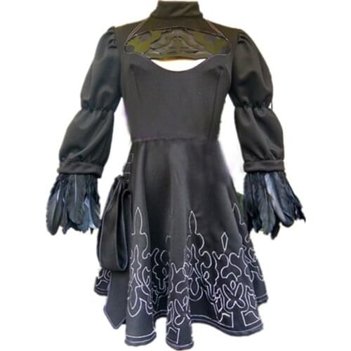 2017 NieR:Automata Game heroine 2B Black Dress cosplay Costume